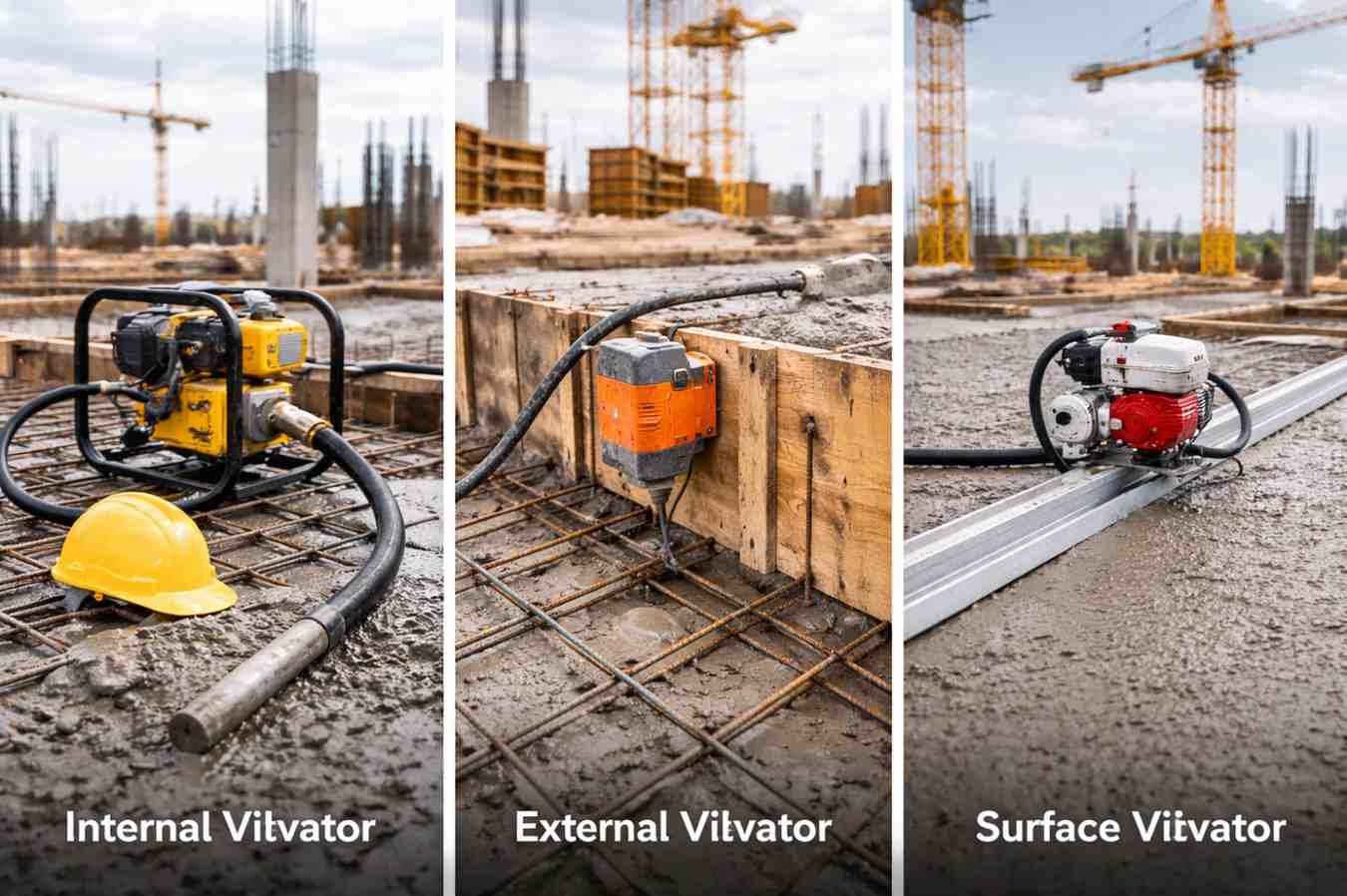 Types of Concrete Vibrators and Their Uses